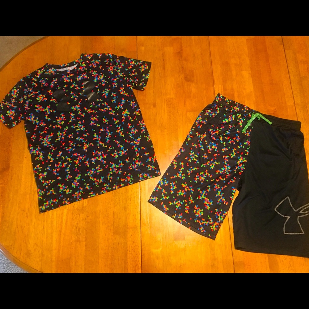 Under Armour Boys Shorts & Shirt Outfit HEATGEAR